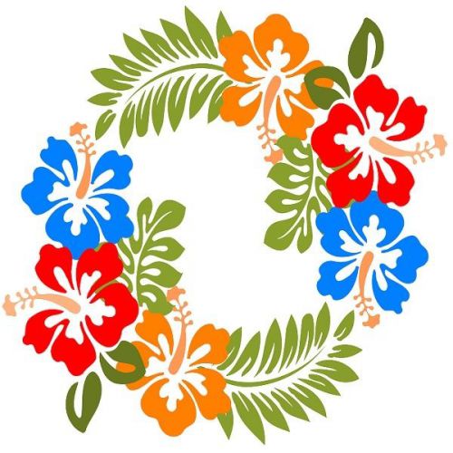 30 Custom Hawaiian Hibiscus Art Personalized Address Labels