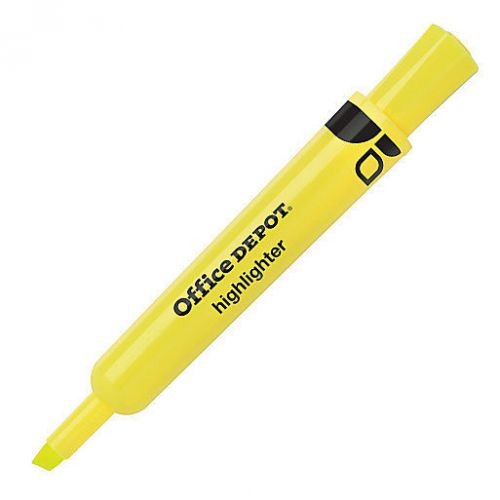 Office Depot Brand Chisel-Tip Highlighter, Fluorescent Yellow, Pack Of 12 NEW