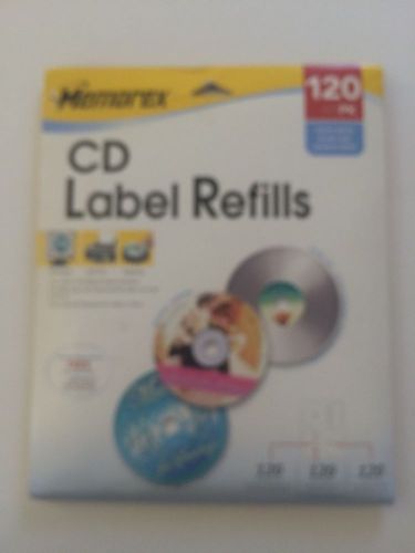 208 Memorex 120 pack + extras CD Label Refills Inkjet &amp; Laser Printers + spines