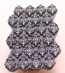 Vintage Traditional Hand Carved Wooden Textile/Fabric/wallpaper Print Block #071