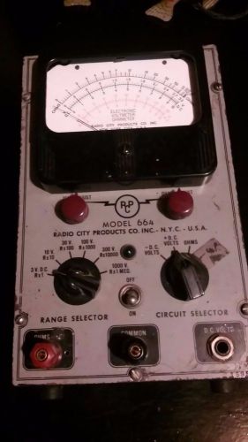 Old Radio City USA Model 664 Electronic Voltmeter Ohmmeter