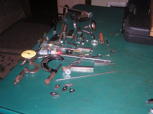 LOT OF MACHINIST TOOLS  Bits Micrometers Parts