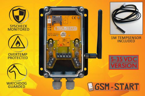 Waterproof GSM-relay 5-35v, remote control gate, heat, light etc w/ mobile phone