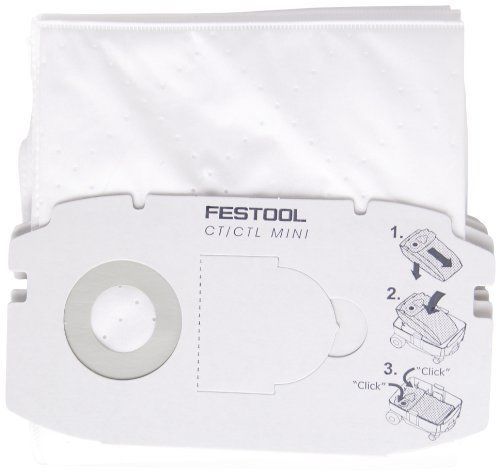 OpenBox Festool 498410 Self Clean Filter Bag for CT MINI 5 pack