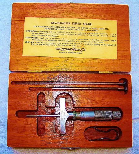 Lufkin Vintage Micrometer Depth Gage  No. 212