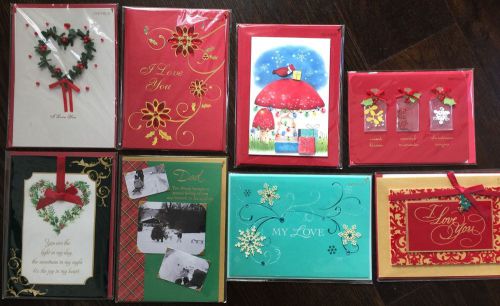 Papyrus Christmas Holiday 8 Greeting Cards Beautiful!