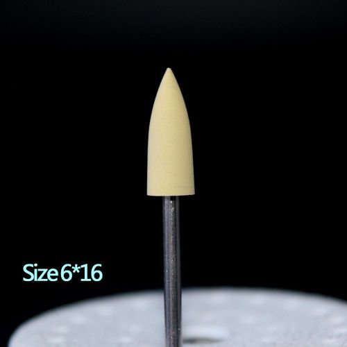10Pcs Yellow 6*16 SILICONE Rubber Rotary polishing Micromotor handpiece Rus