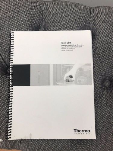 Thermo Steri-Cult Laboratory Incubator Operating and Maintenance Manual