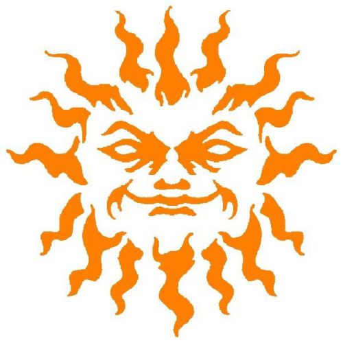 30 Custom Orange Evil Sun Personalized Address Labels