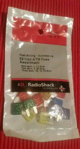 Radioshack fast-acting automotive fuse kit 32-volt (15-pack) p/n: 270-0066 for sale