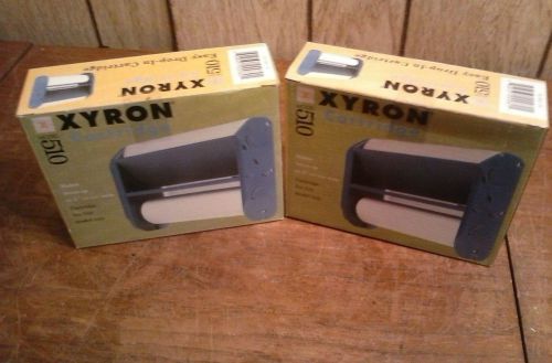 TWO XYRON MODEL 510 CARTRIDGES 18&#039; TWO SIDED LAMINATION NEW