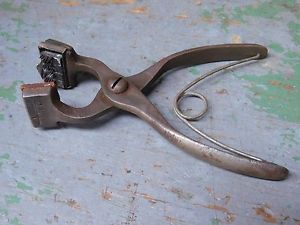 Vintage cattle livestock tattoo outfit marking pliers (pliers only) for sale