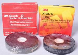New nib ( lot of 2 rolls )  3m scotch 130c &amp; 23 rubber splicing tape 3/4&#034; x 30ft for sale