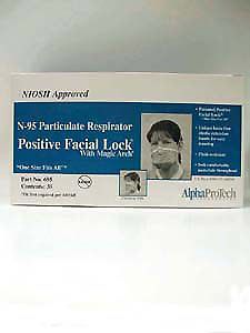 Medical supplies, alpha protech™ n-95 mask 35/bx for sale