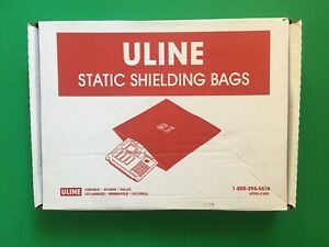 S-6374 Uline 10 x 10&#034; Reclosable Static Shielding Bags box of 100 pcs