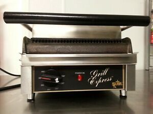 Star GX10IG 10&#034; Panini Grill Express Heavy Duty Top Bottom Grooved
