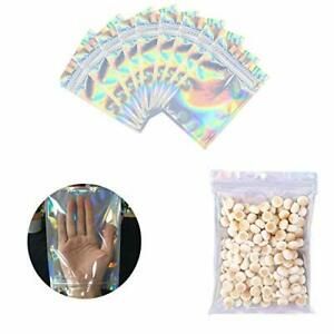 100 Pack Resealable Mylar Bags Smell Proof Pouch Aluminum Foil Packaging Plas...