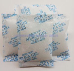 50Packs/20g Silica Gel Packets Desiccant Dehumidifier Color Indicating