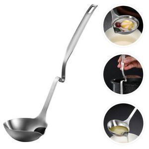 1pc Stainless Steel Practical Oil Strainer Spoon Oil Filter Ladle
