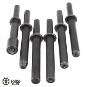 6pcs Rivet Impact Head Hard 45# Steel Solid Air for Drilling / Rusting Removal