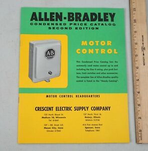 Vintage 1950s Allen-Bradley Condensed Motor Control Price Catalog