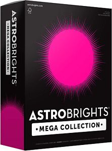 Astrobrights Mega Collection, Colored Paper, Bright Pink, 625 Sheets, 24 lb/89 x