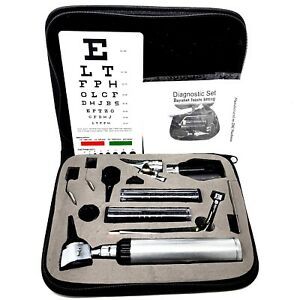 ENT Opthalmoscope Ophthalmoscope Otoscope Nasal Diagnostic Set Kit with Case