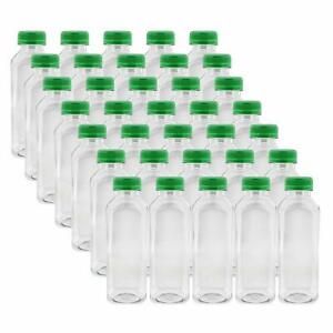 16oz Plastic Bottles with Caps, Clear 35pk - Empty PET Juice Containers Bottle