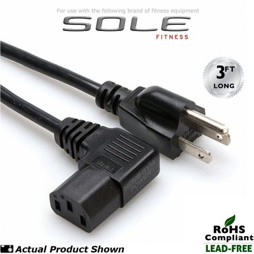 Sole Fitness TT8 Treadmill Short Run 3&#039; Long Premium Power Cord (w/90° Angle)