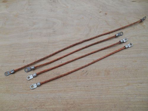 Copper ground straps ,ground wires , lot of 4 for sale