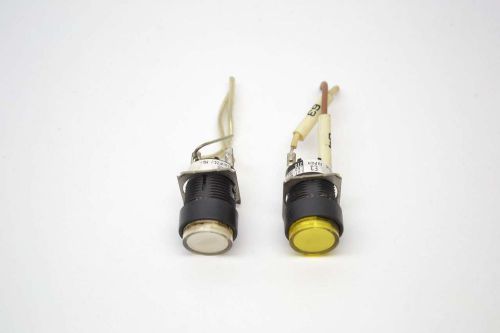 Lot 2 fuji assorted ah164-z yellow white led lamp 24v-dc b441085 for sale