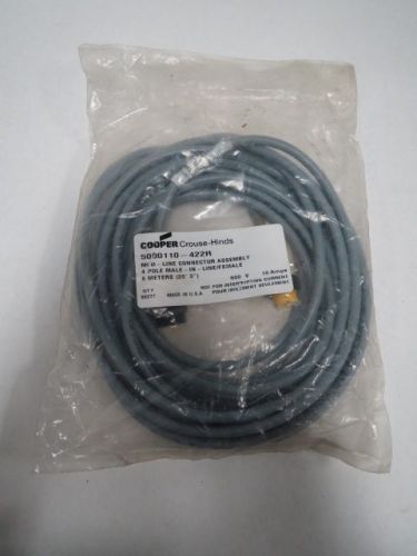 NEW CROUSE HINDS 5000110-422R 8M 4P POLE CABLE-WIRE 600V-AC 10A CONTROL B203600