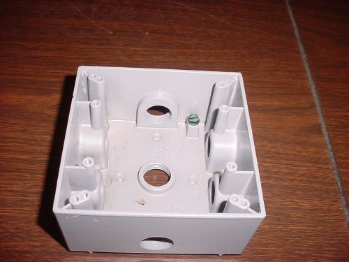 NEW BELL WEATHERPROOF 5341-0 2 GANG SQUARE ELECTRICAL steel  OUTLET BOX