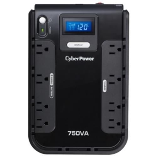 Cyberpower intelligent lcd cp750lcd ups 420 watt 750 va 7 ah usb 8 output for sale
