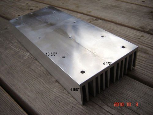 Aluminum heat sink 10 5/8&#034; x 4 1/2&#034; x 1 5/8&#034; for sale