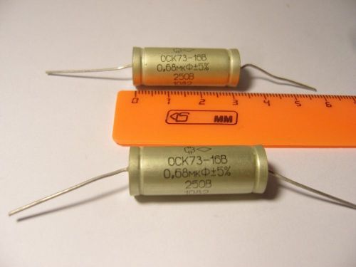 0.68uF 250V PETP Capacitors PARTICULARLY STABLE OS K73-16 . Lot of 30..