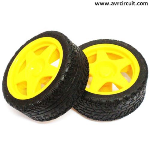2PCS MRR001 - Wheel 65x26mm ! Perfect for smart car (line tracer, remote car)