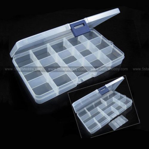 15 Cells Screws Washers Tools Components Parts Storage Box Case
