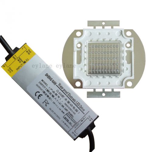 1pc high power 50w blue bright led light lamp + ac driver 85-265v waterproof for sale