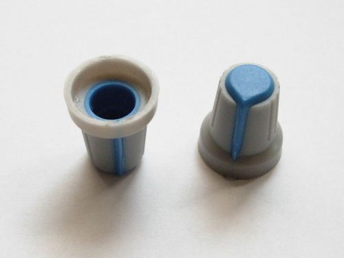 50pcs Plastic Knobs VOLUME TONE CONTROL KNOB 17mmX15mm Gray-Blue