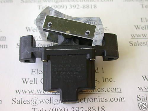 MICROSWITCH 1TP12-1 ROCKER SWITCH ON OFF ON TRANSPARENT