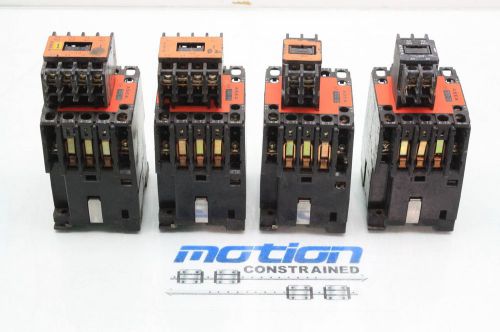 Lot of 4 asea eh 22c-22, 10 amp 3-pole contactors w contact blocks sk 819 003-d for sale