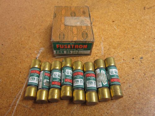 Buss FRN 25 FUSE 25AMP 250V CLASS RK5 TIME DELAY DUAL ELEMENT (Lot of 8)