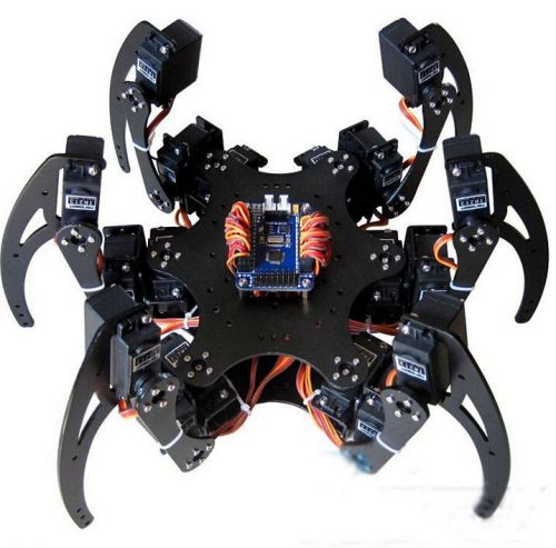 1Set Six 3DOF Legs Alum Alloy Hexapod Spider Robot Frame Kit DIY BEST US