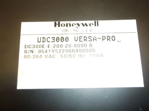 HONEYWELL UDC3000 VERSA-PRO DC300E-E-200-20-0000-0