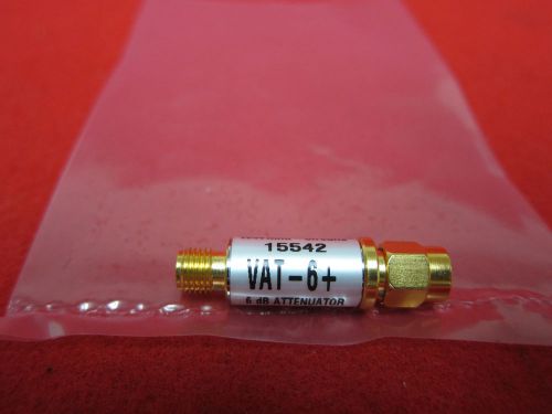 Mini Circuits Vat-6+, DC - 6000 MHz SMA 6 dB Fixed Coaxial Attenuator