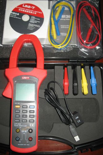 Three phase true rms power clamp meter power factor phase angle 600kw usb ut232 for sale