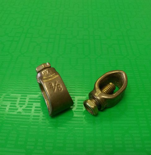 (QTY 2) Perfect Vision Copper Grounding Clamp for 3/8&#034; Ground Rod