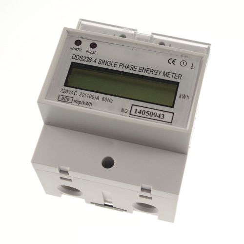 20-100A 230V 60Hz Single Phase DIN-rail Kilowatt Hour kwh Meter