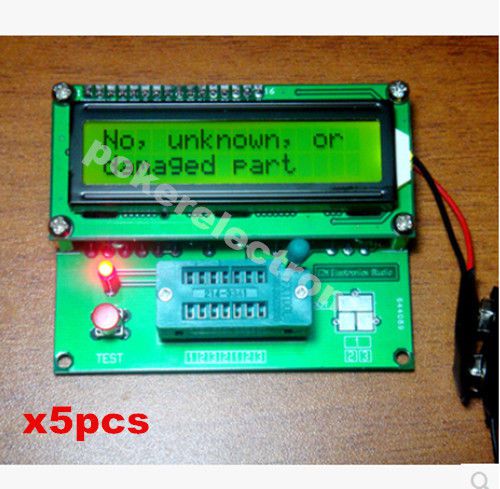 5xTransistor Tester Capacitor ESR Inductance Resistor LCR Meter NPN PNP Mega328